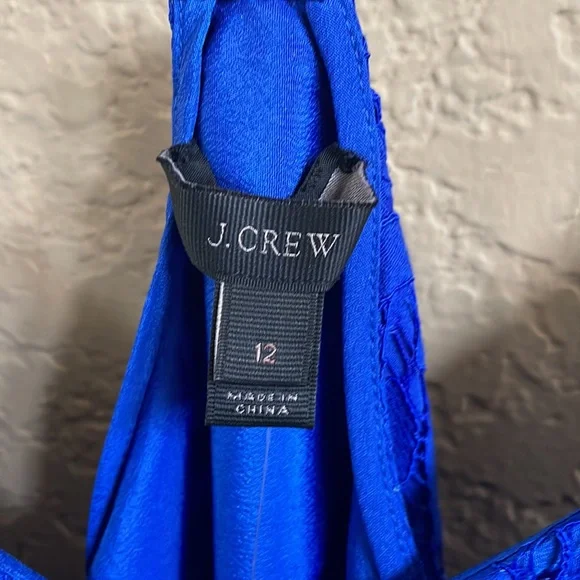 J.Crew Blue Lace Cami with thin Spaghetti Straps Size 12 - Picture 2 of 9